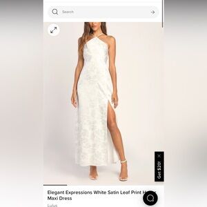 Lulus satin maxi dress
